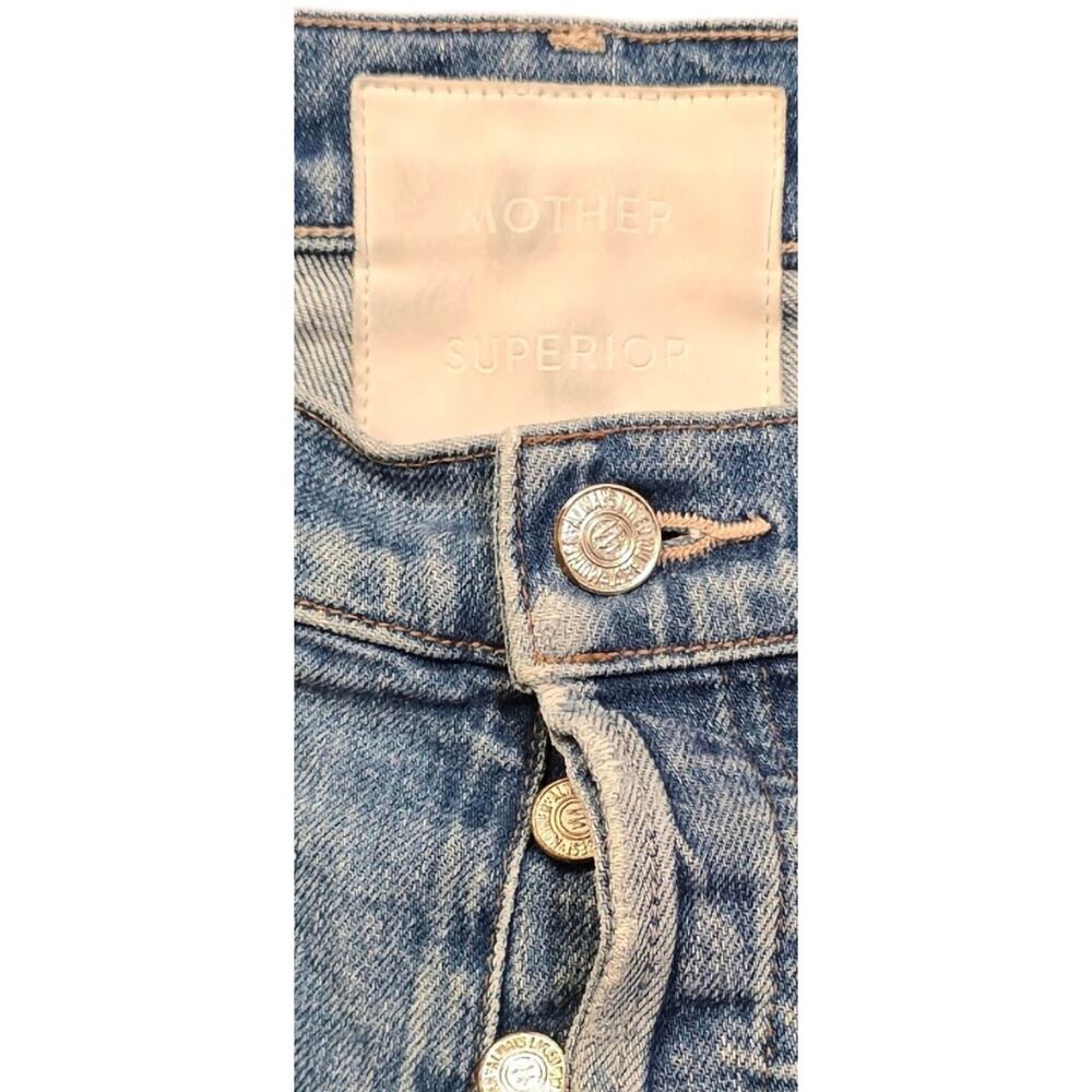 MOTHER Superior The Ditcher Crop Jeans Running With Scissors Button Fly Size 26 - Picture 9 of 11